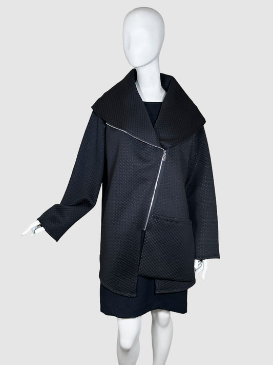 Toni T Embossed Asymmetrical Jacket - Size 2XL
