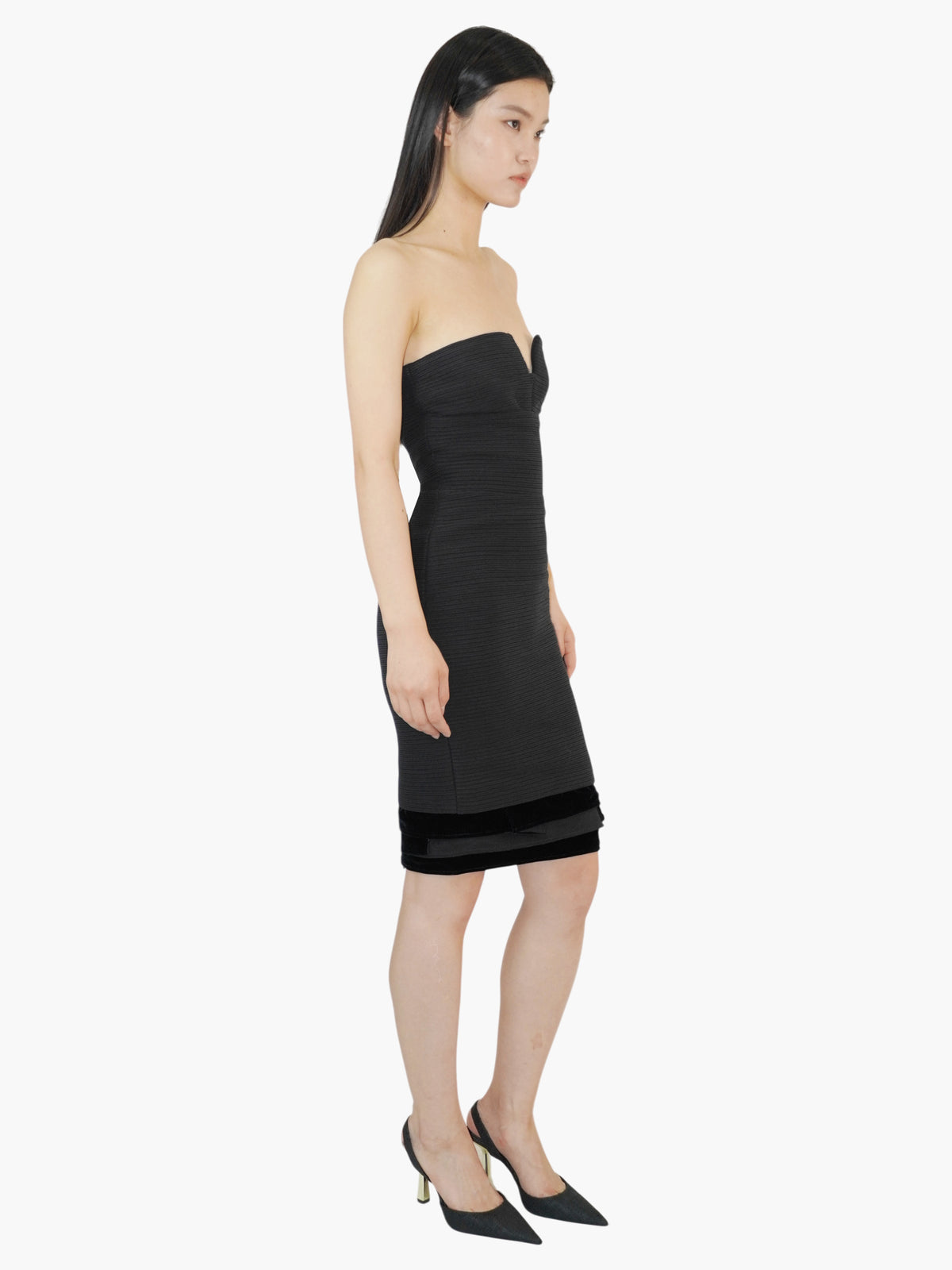 Silk Strapless Dress