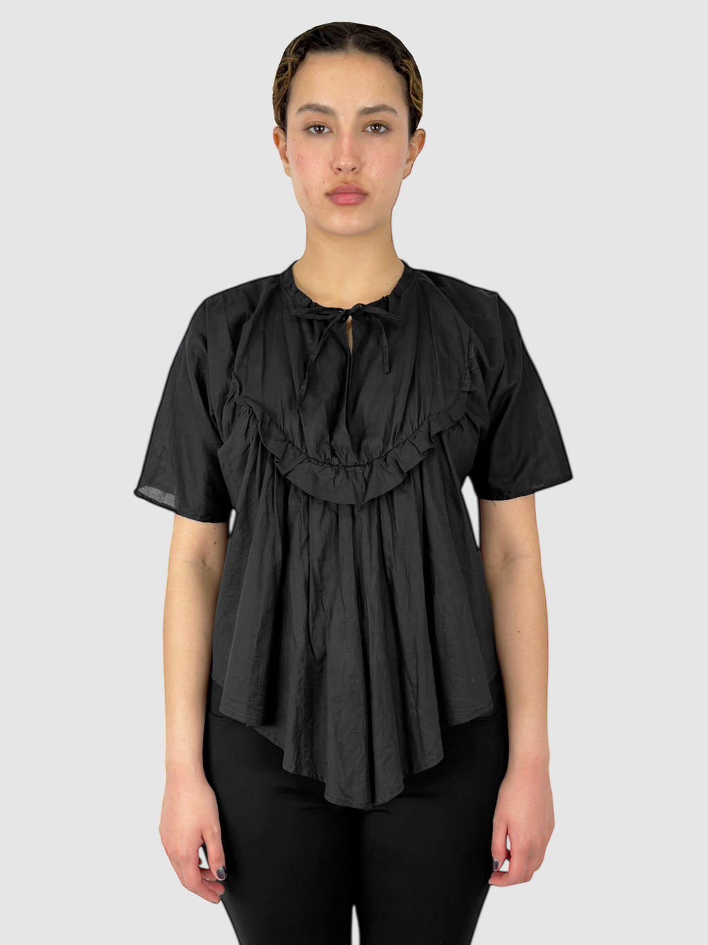 Ruffled Pleated Top
