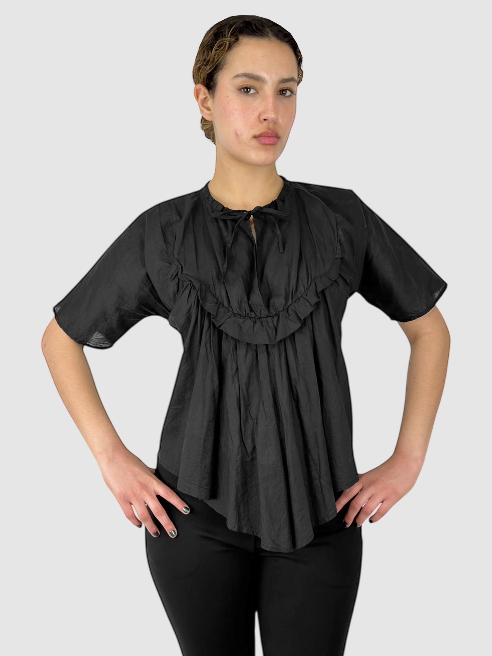 Ruffled Pleated Top
