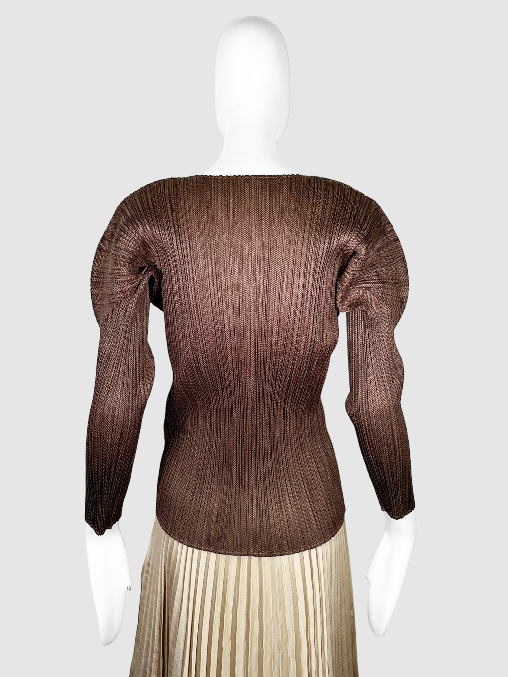 Pleated Long Sleeve Top - Size 3