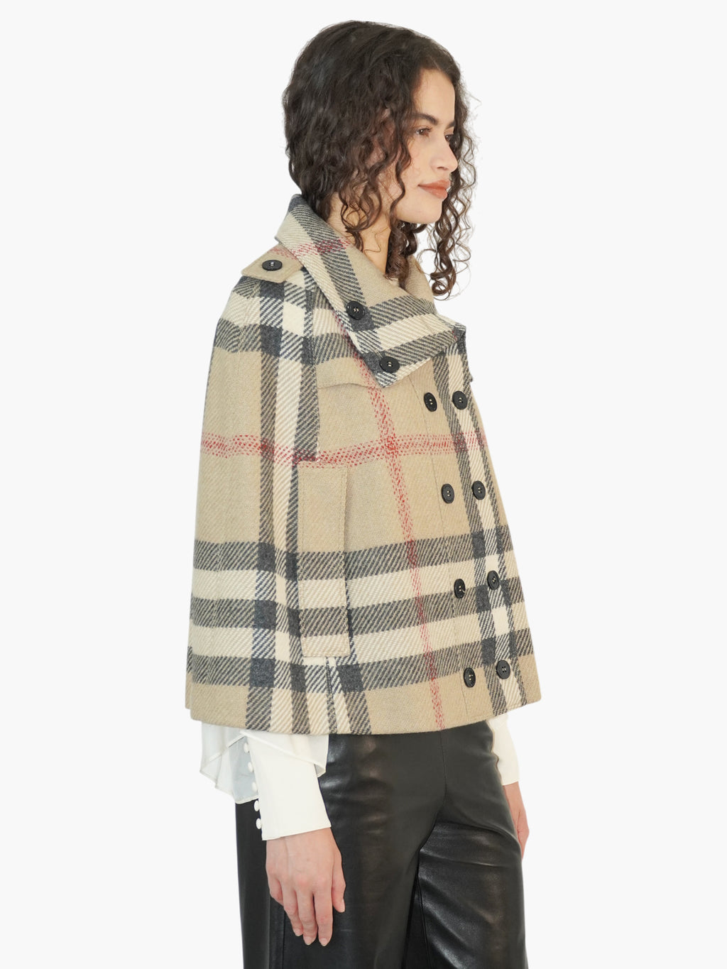 Wool Check Cape
