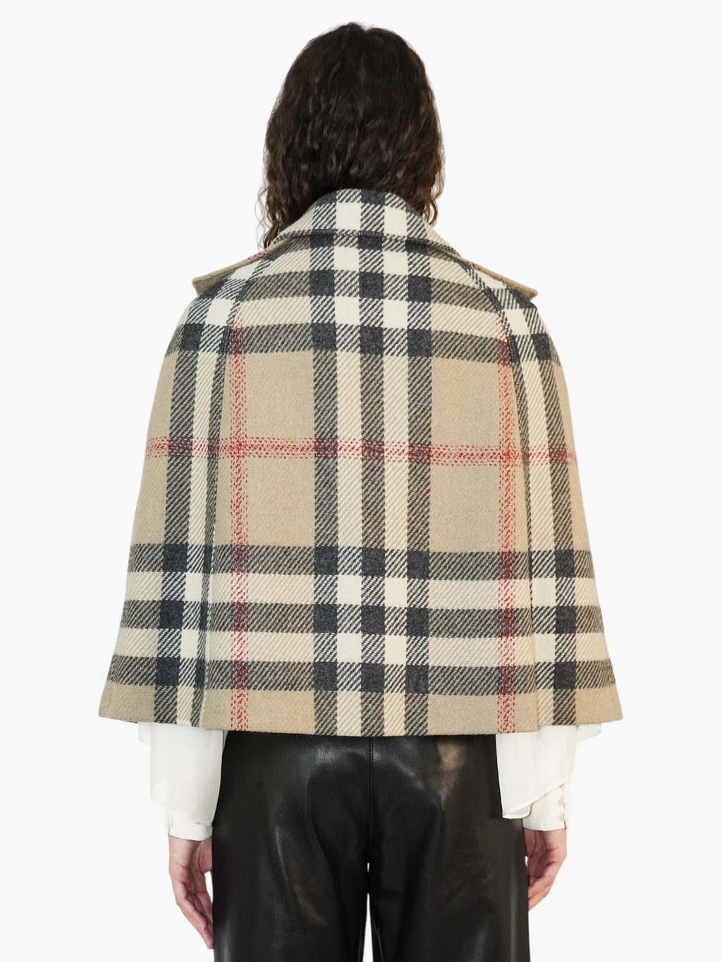 Wool Check Cape