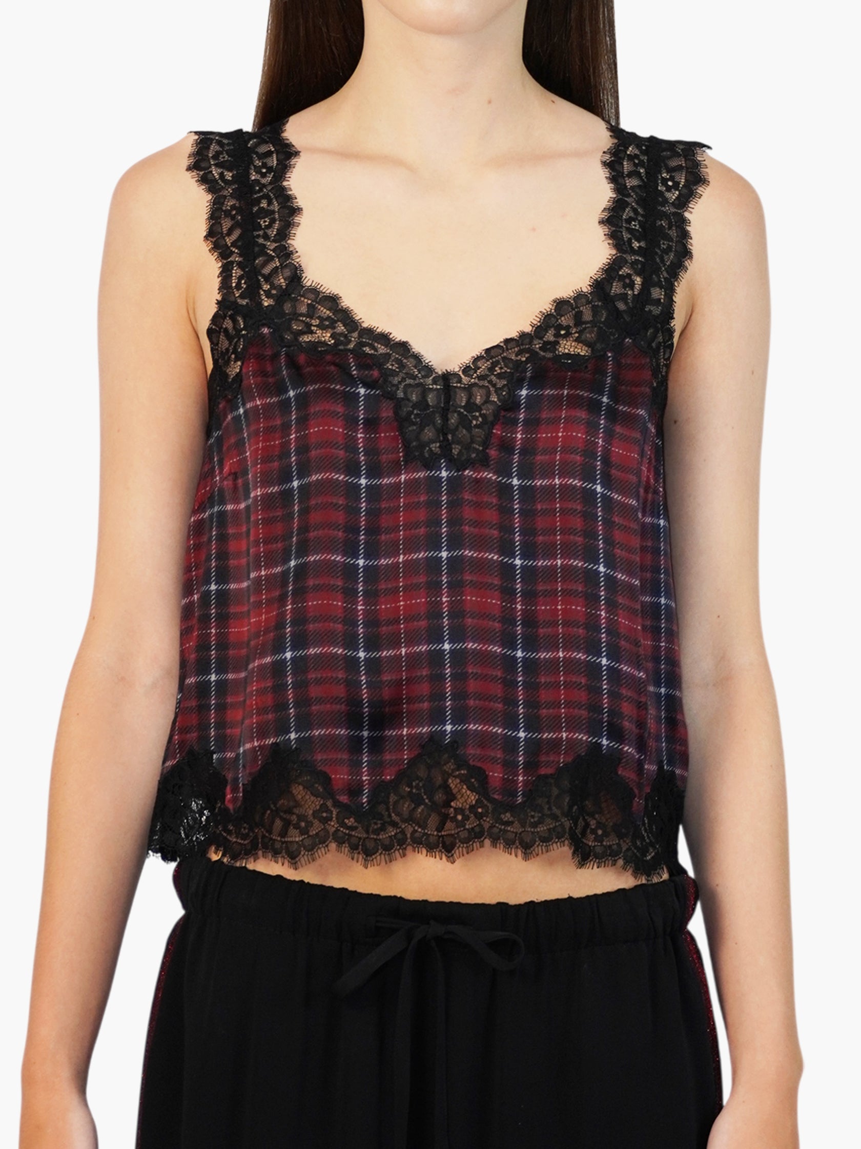 Plaid Tony Top