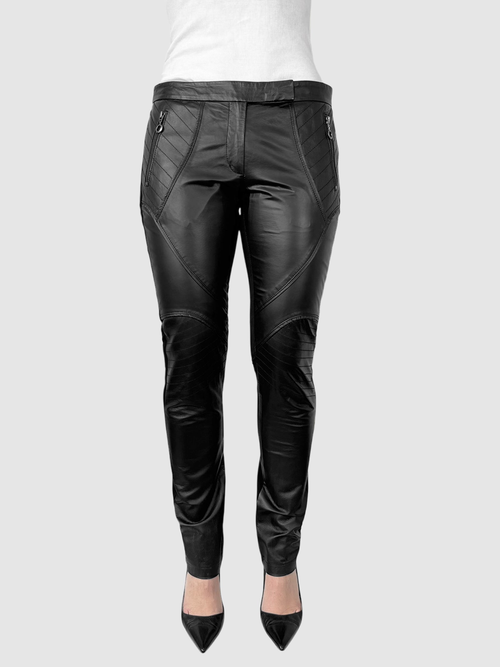 Slim Leather Pants