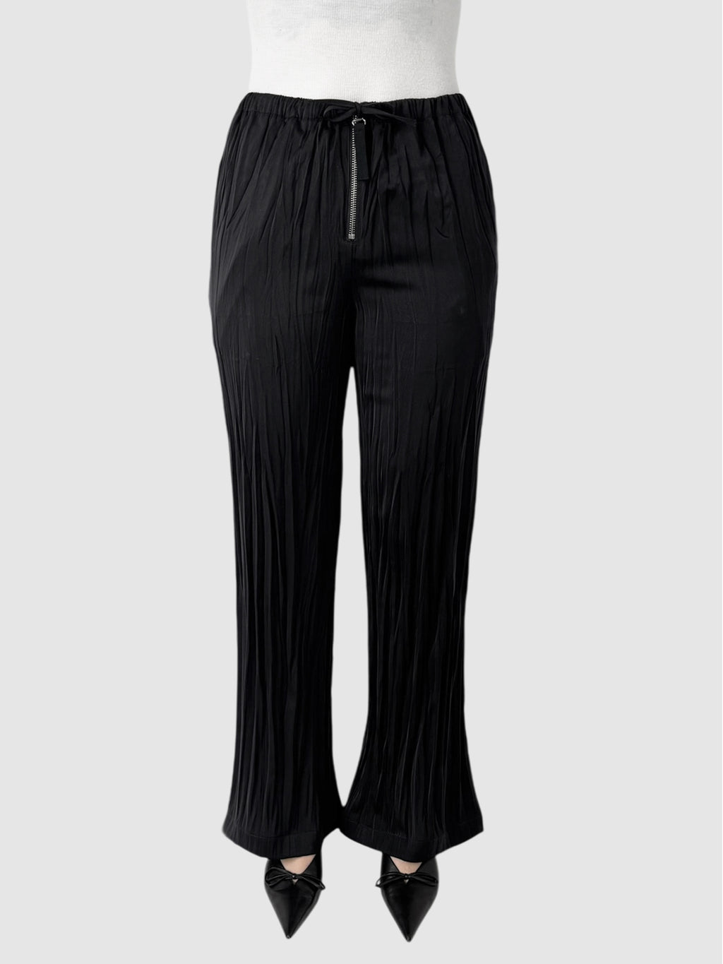 Satin Pleated Pants