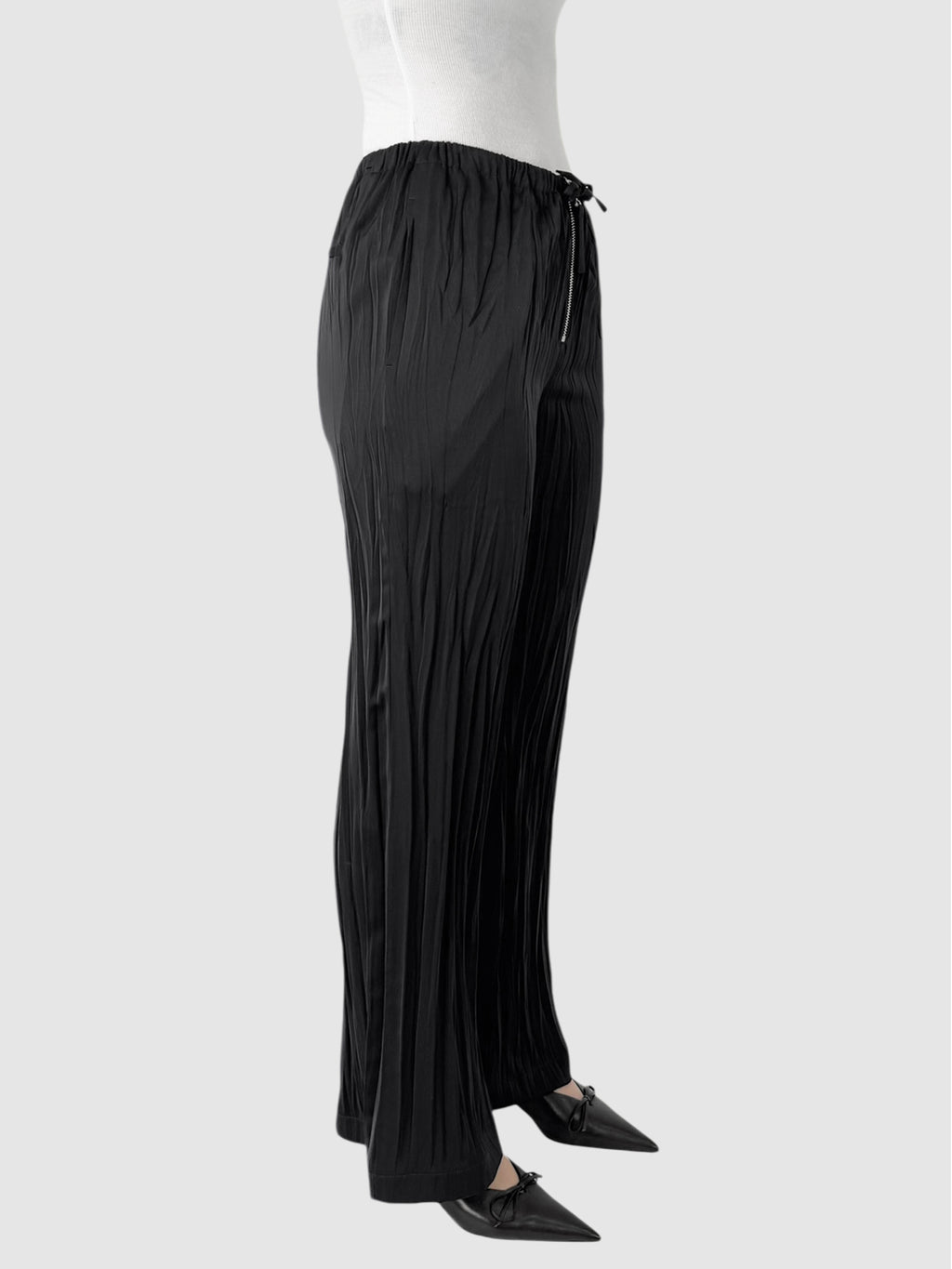 Satin Pleated Pants