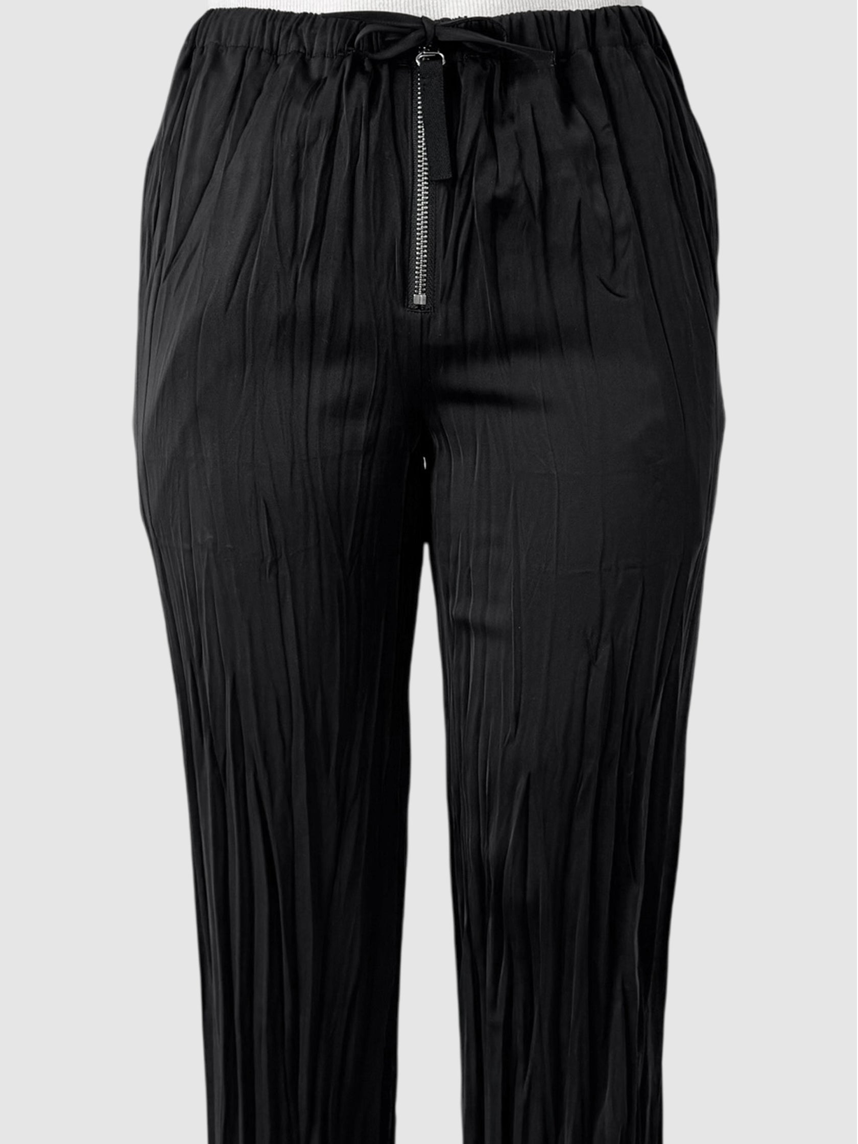 Satin Pleated Pants