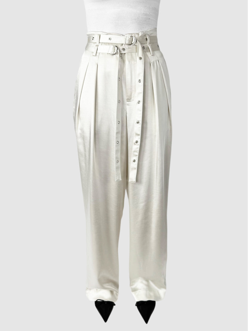Double Belted Satin Pants