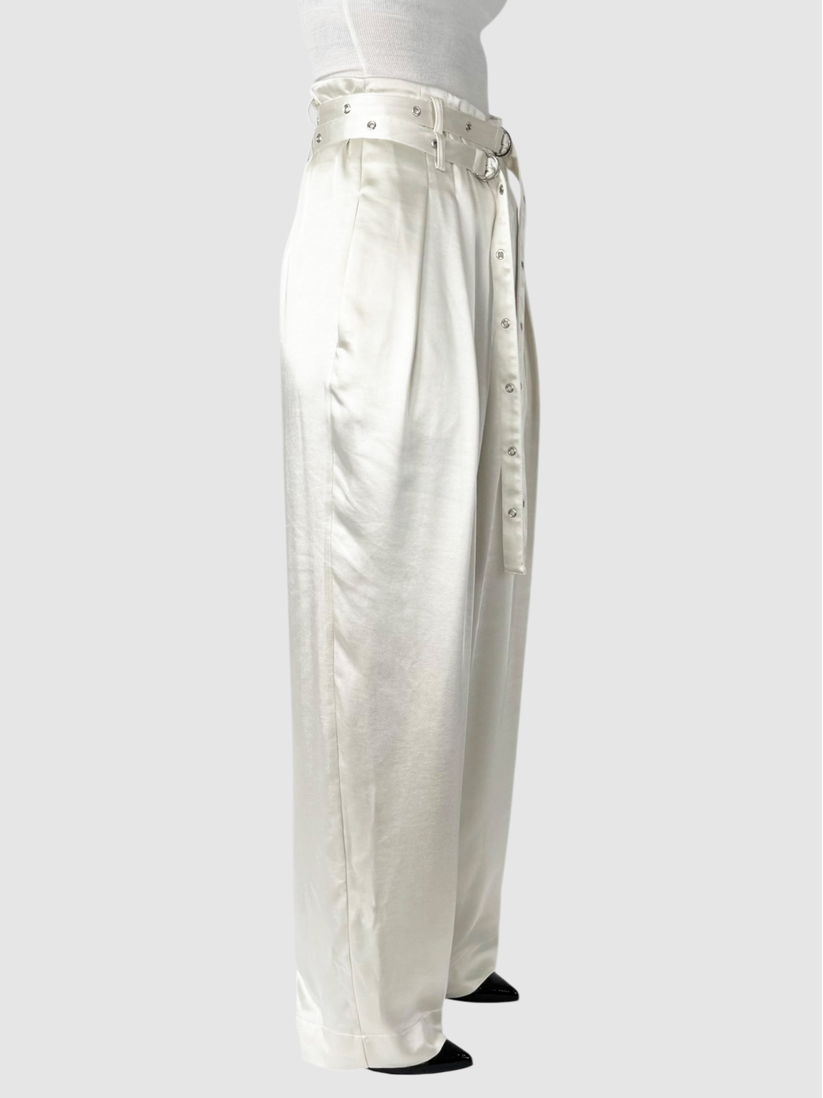 Double Belted Satin Pants