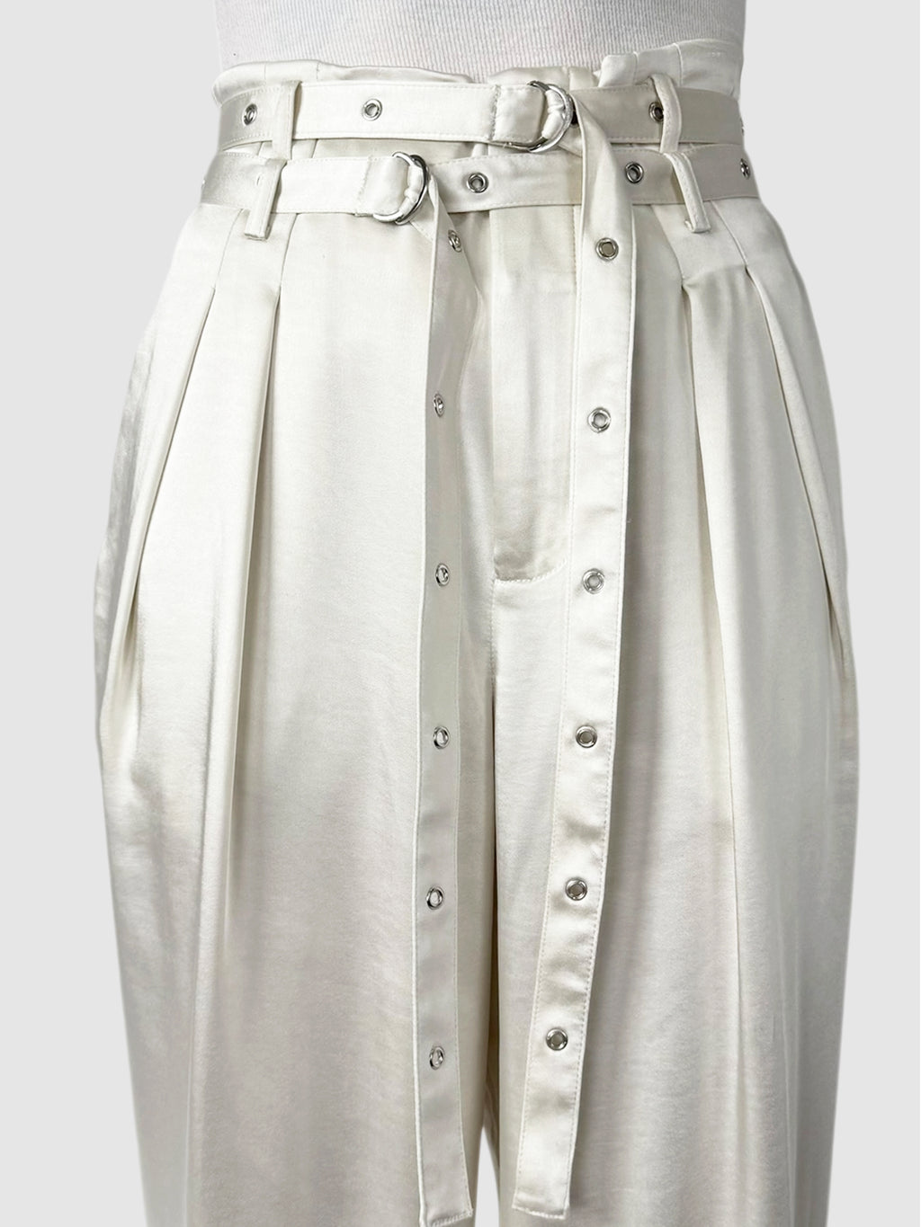 Double Belted Satin Pants