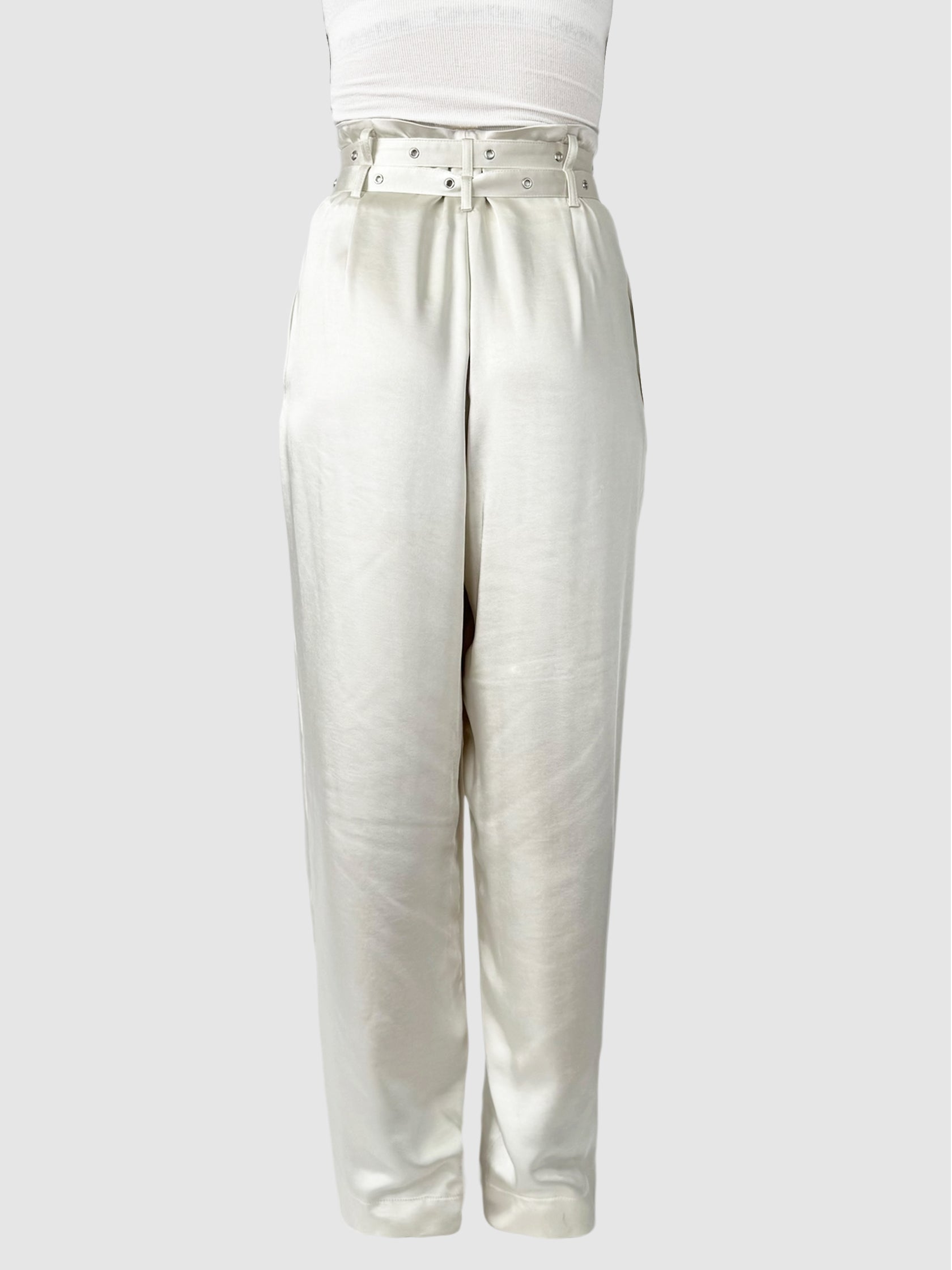 Double Belted Satin Pants