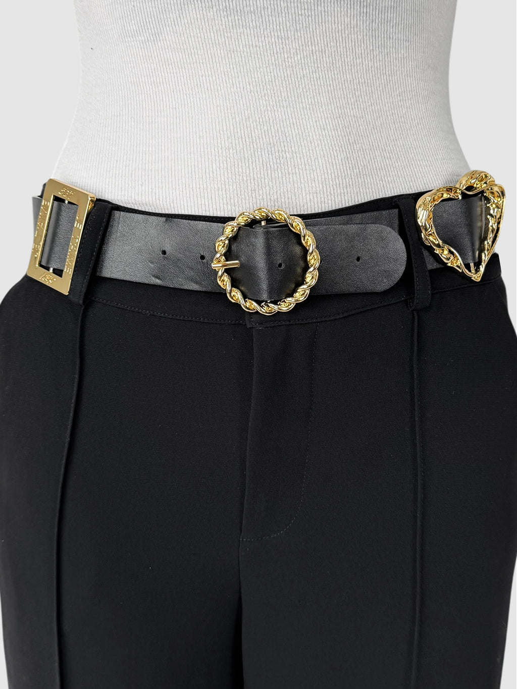 Belted Wide Leg Pants