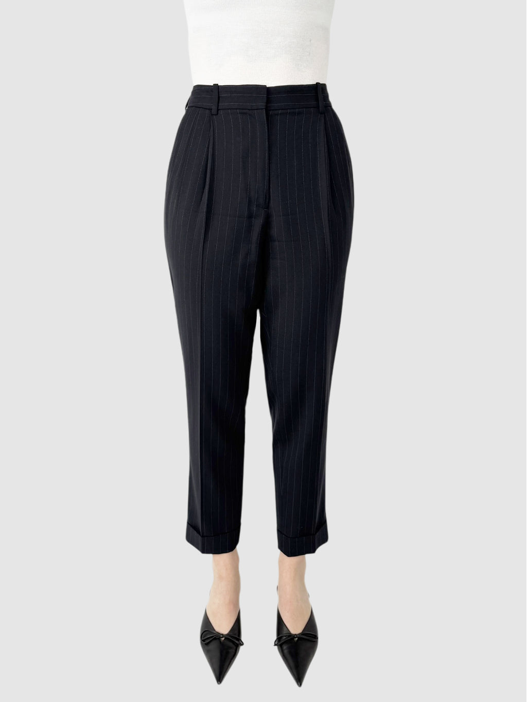 Pinstripe Wool Pants