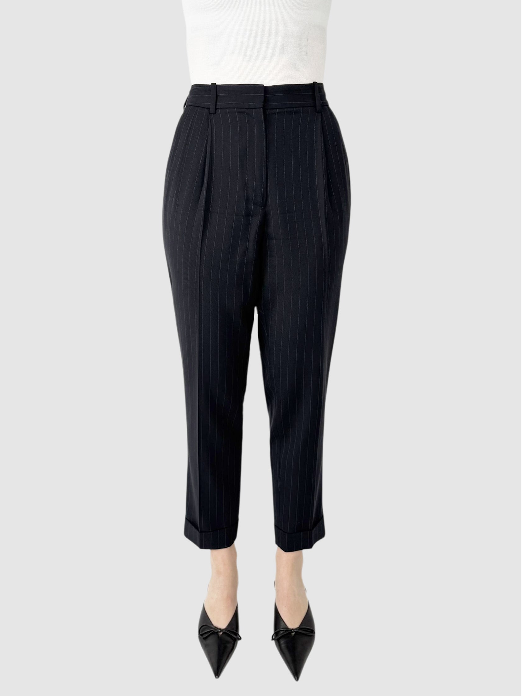 Pinstripe Wool Pants