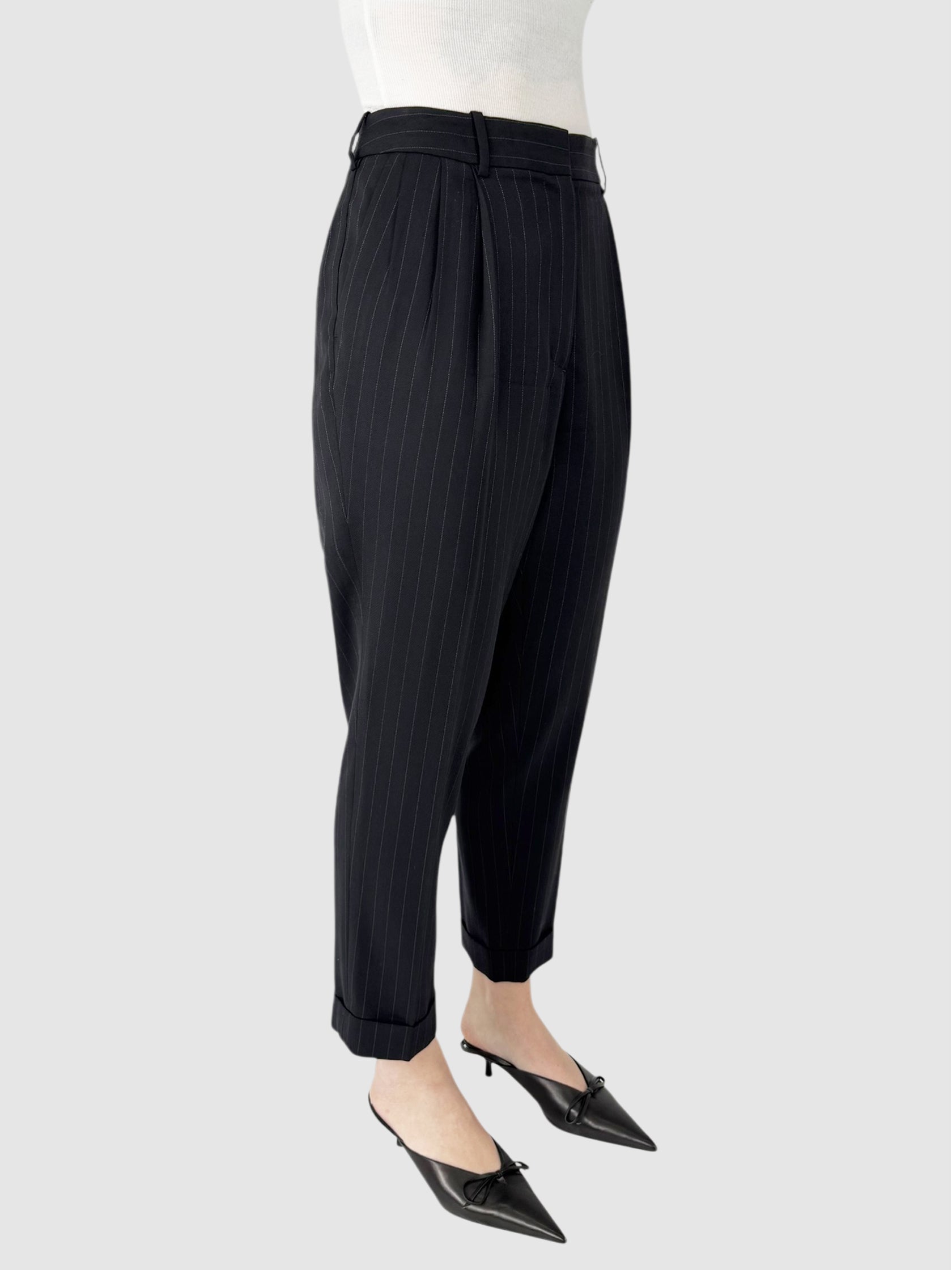 Pinstripe Wool Pants