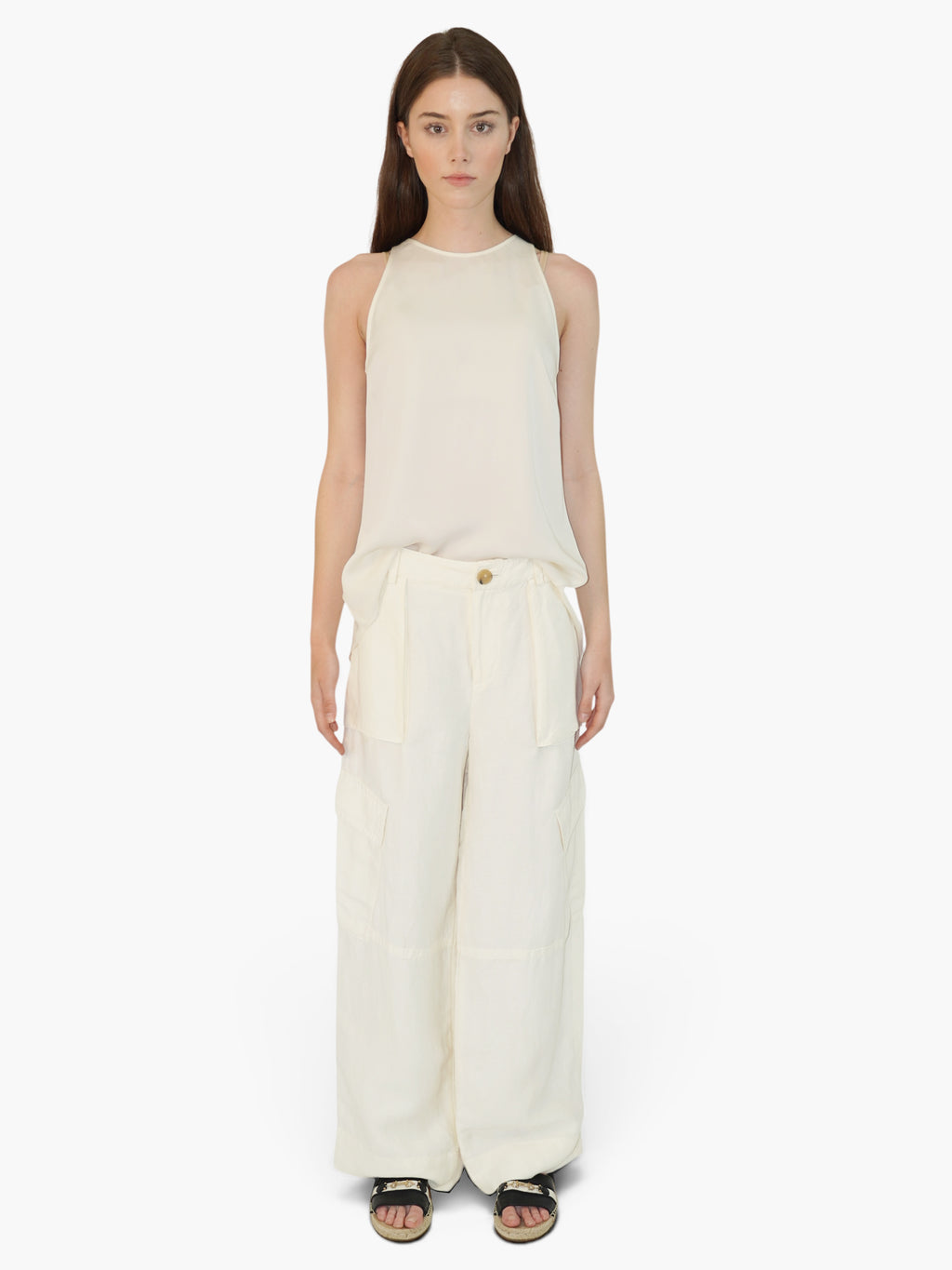 Linen Cargo Pants