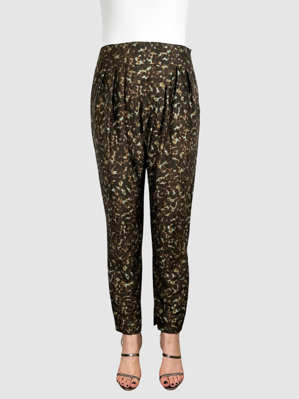 Printed Pleated Pants