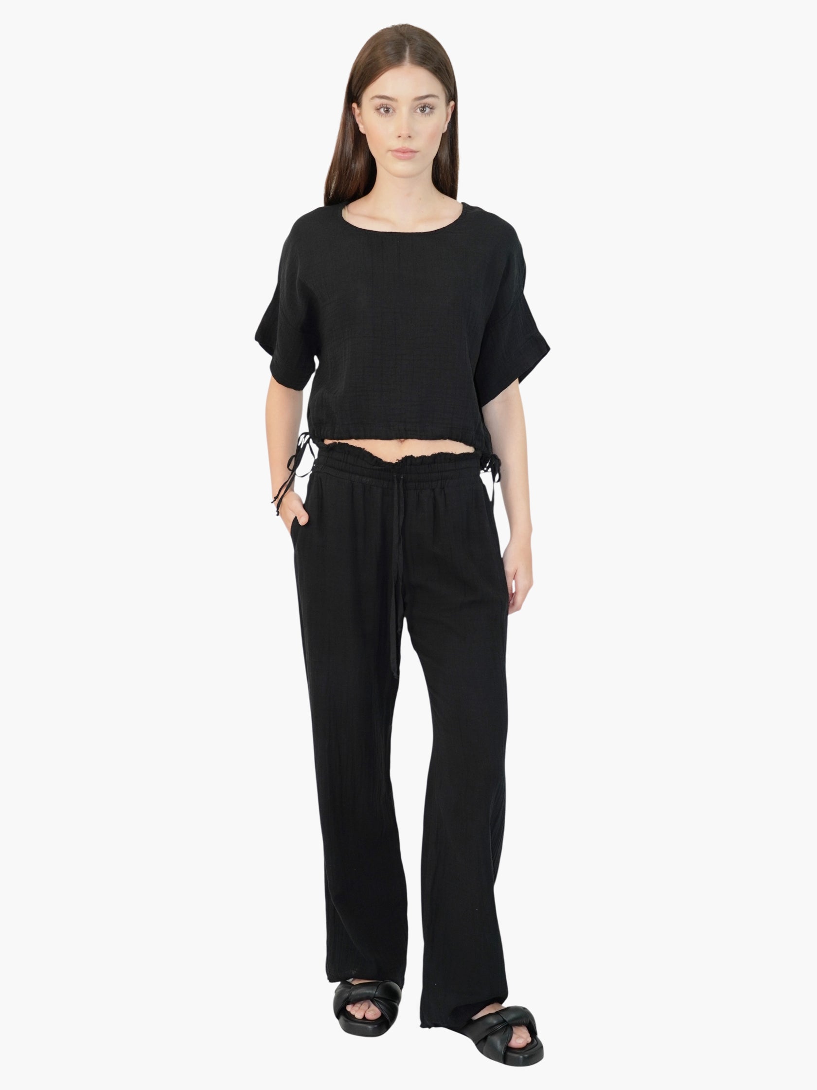 Textured Relaxed Pants