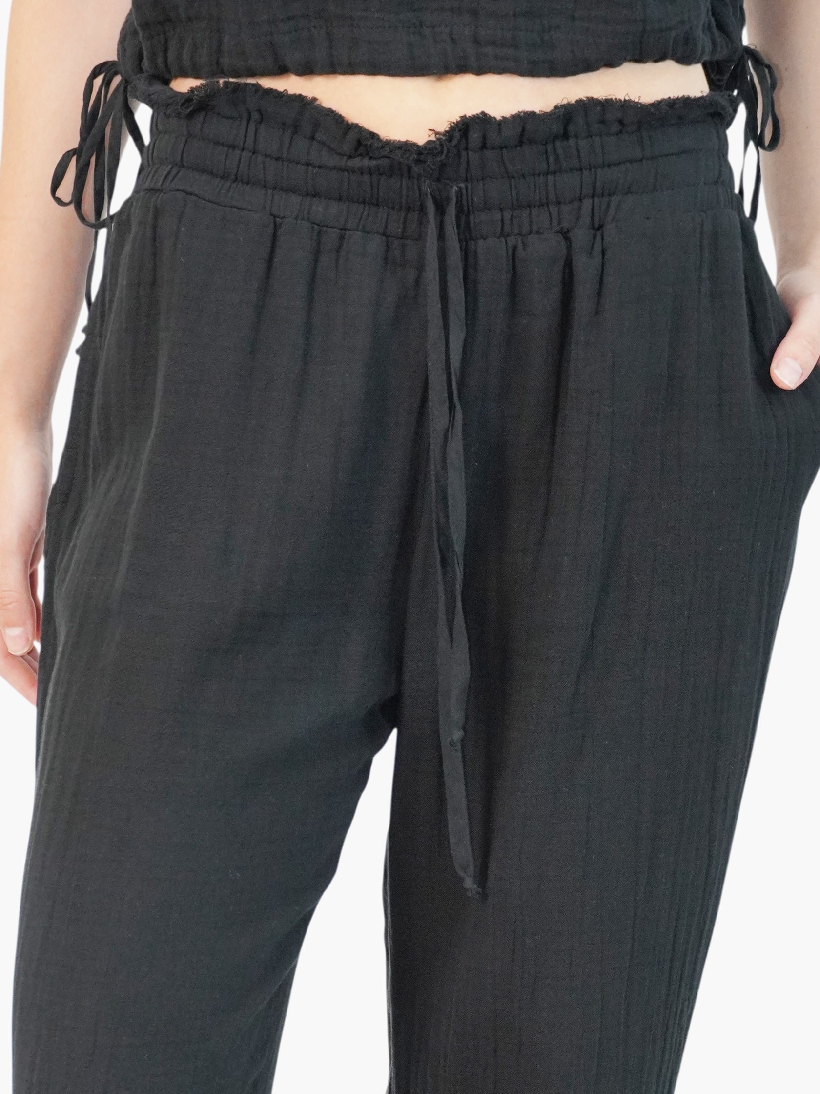 Textured Relaxed Pants
