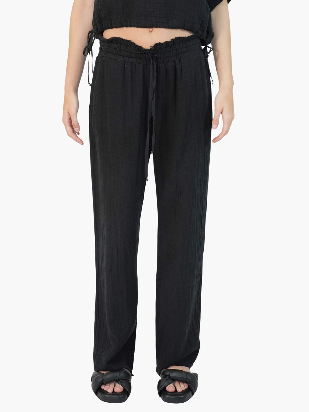 Textured Relaxed Pants