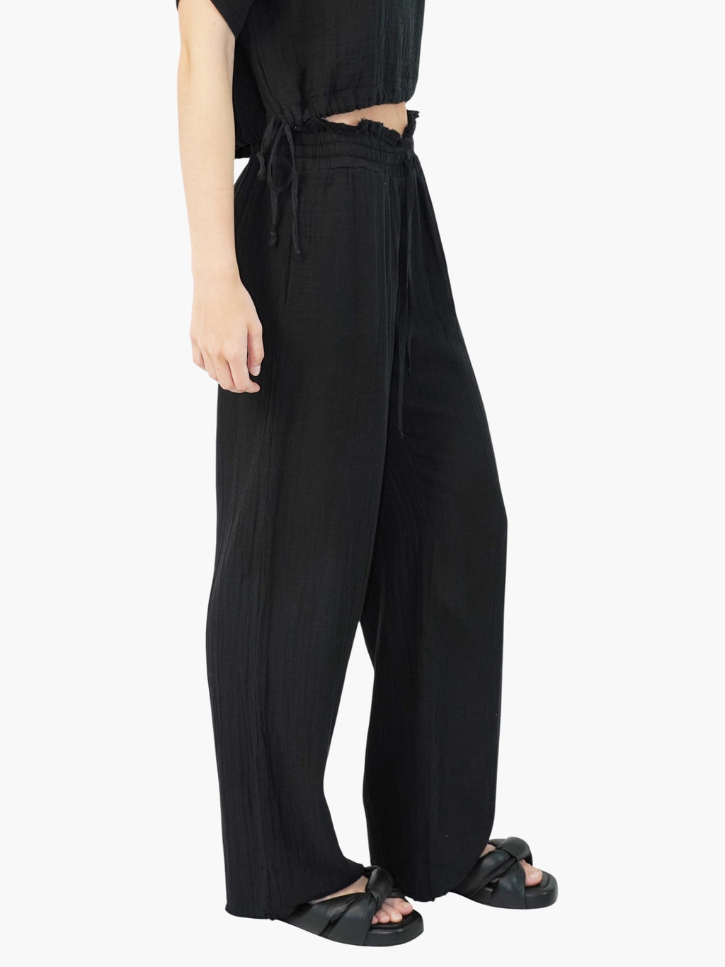 Textured Relaxed Pants