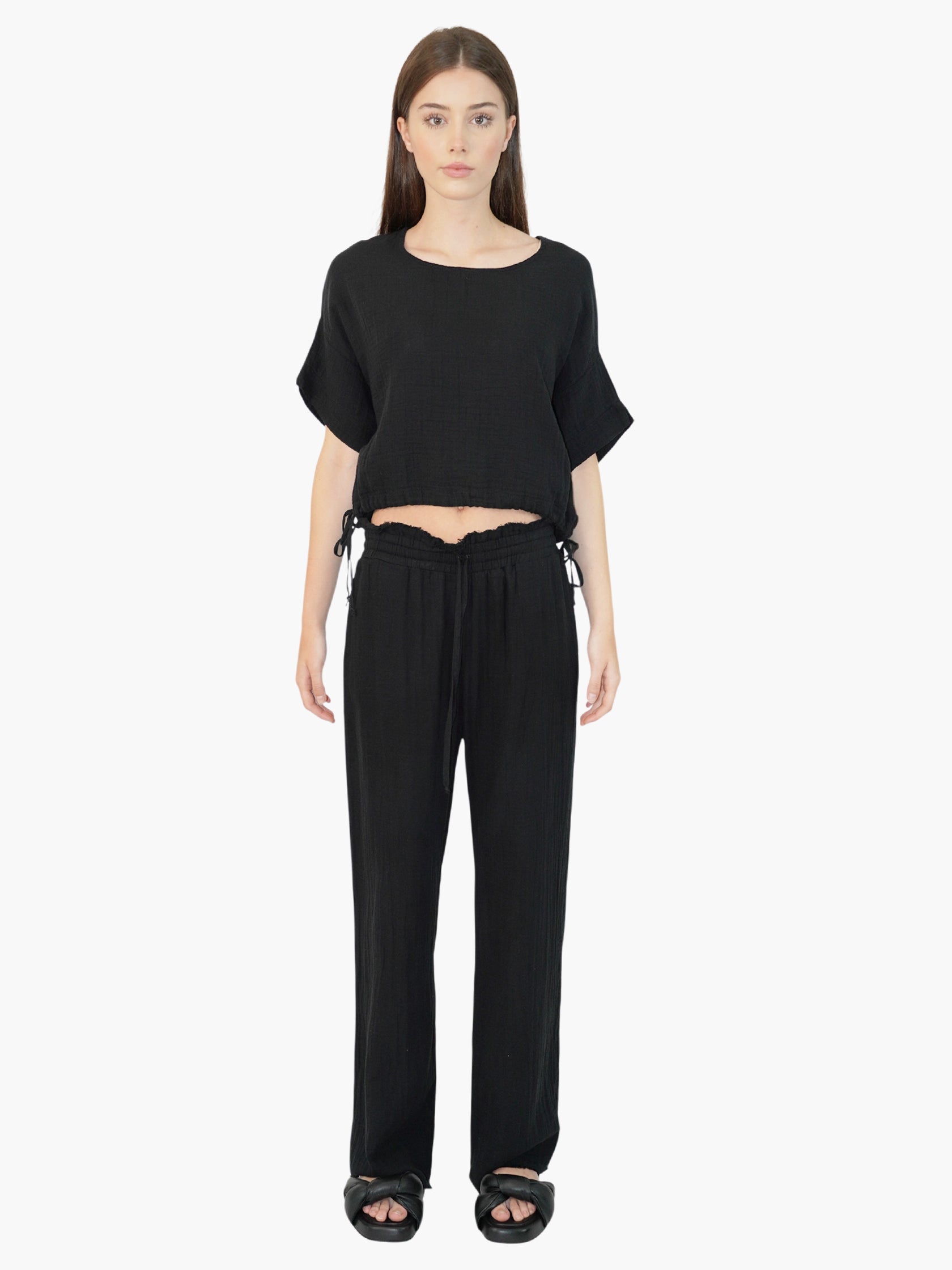 Textured Relaxed Pants