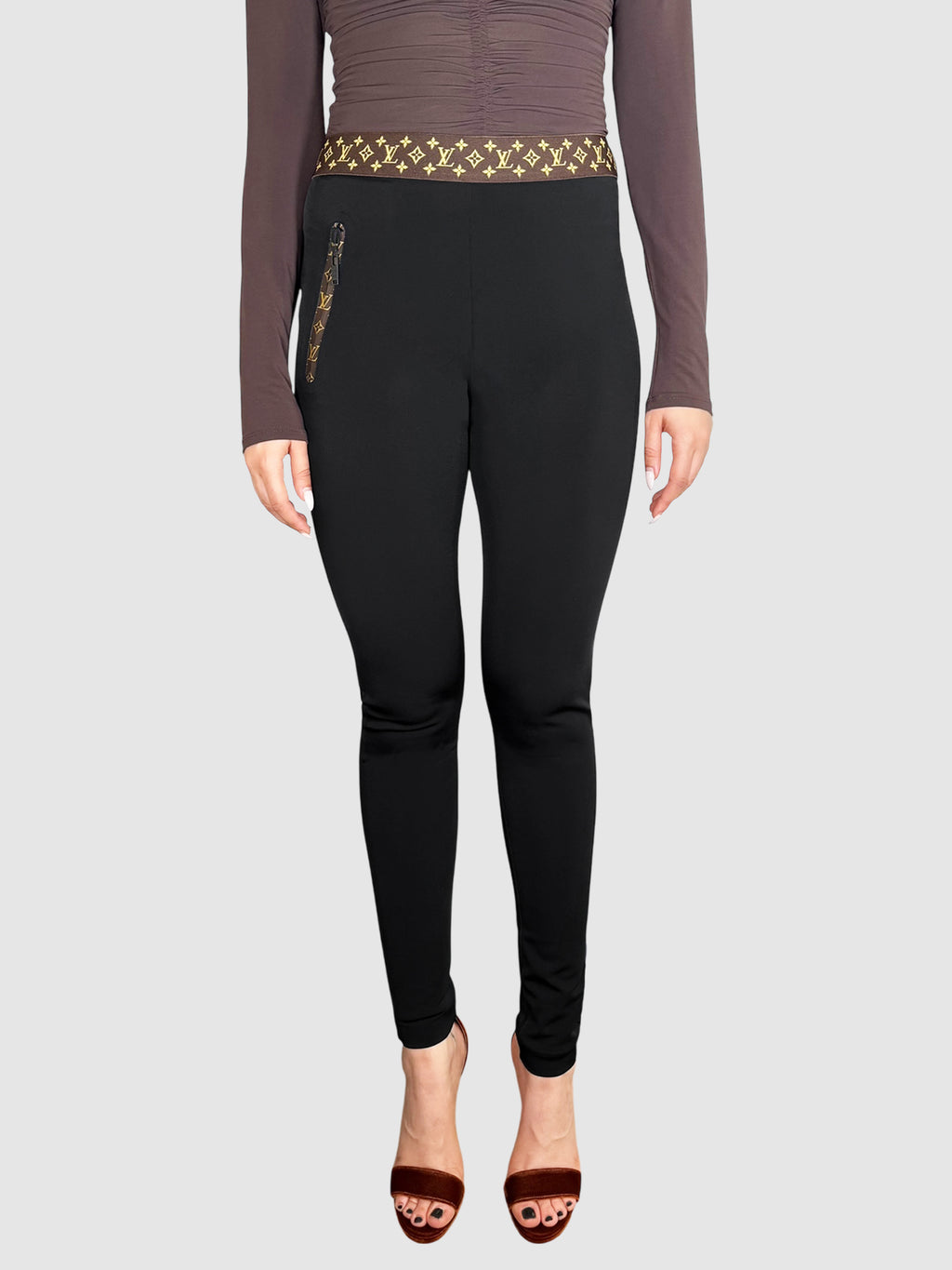 Monogram Belt Leggings