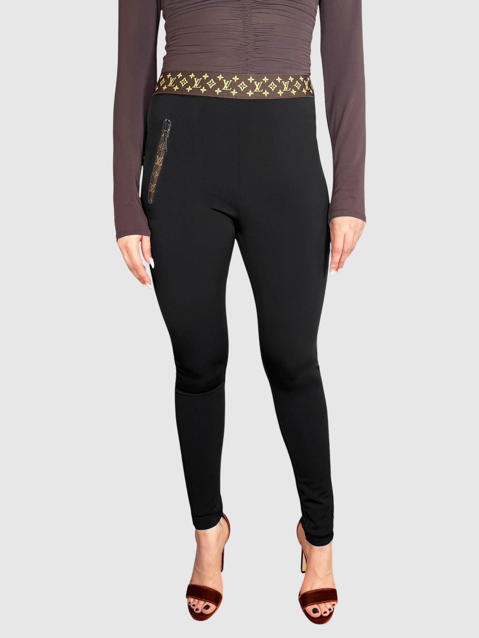 Monogram Belt Leggings
