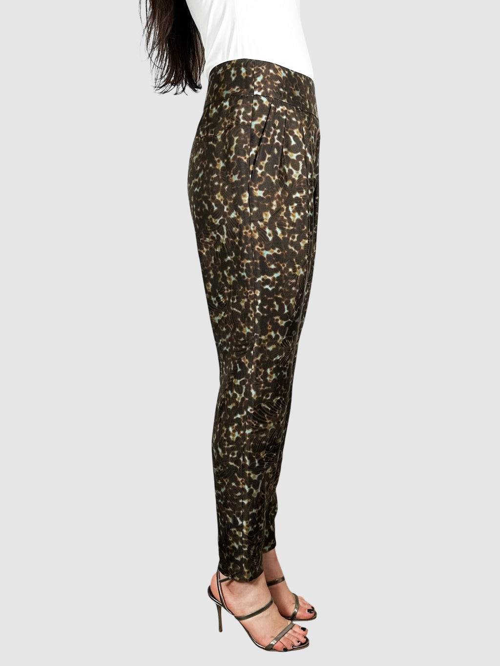 Printed Pleated Pants