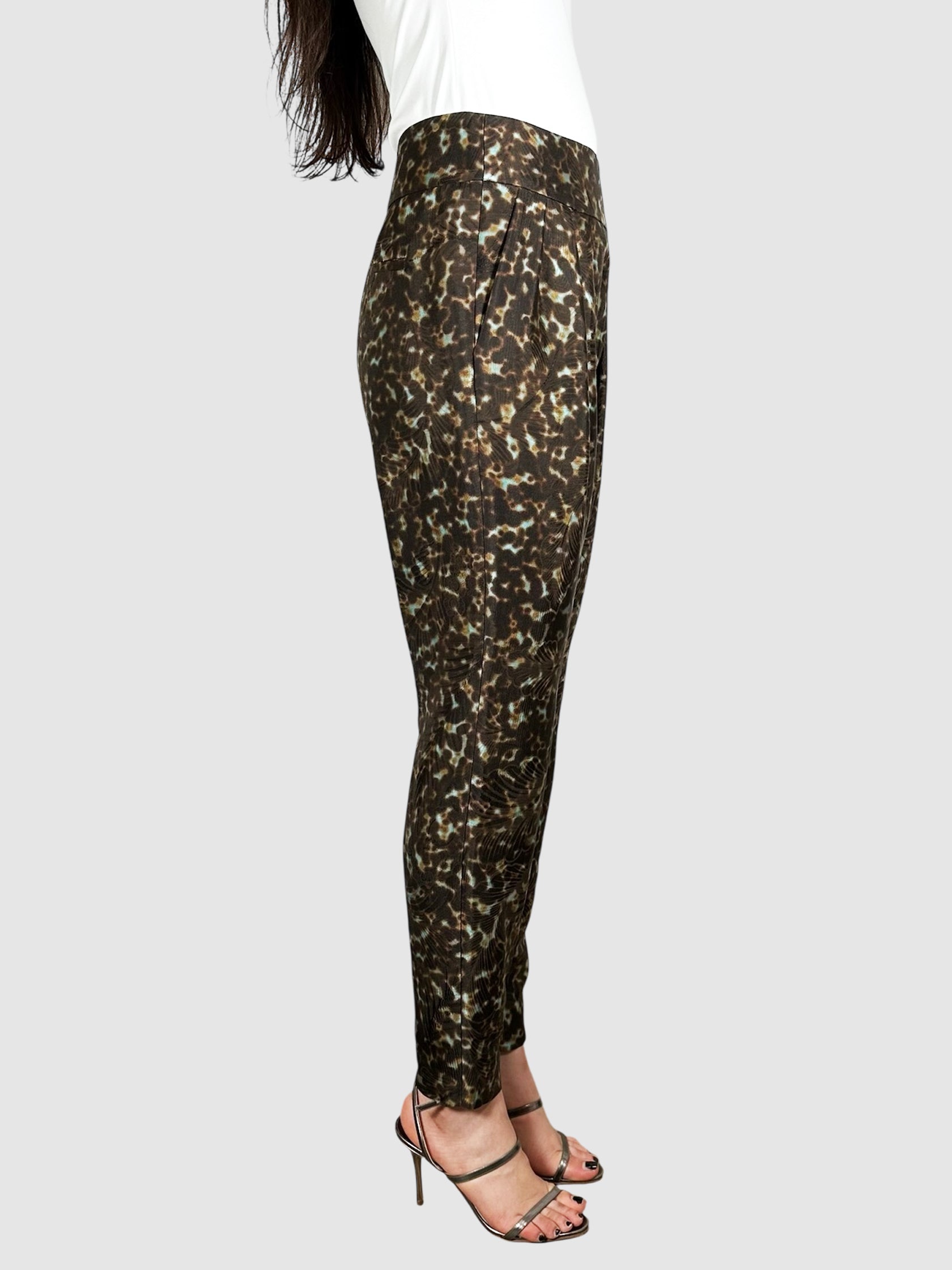 Printed Pleated Pants