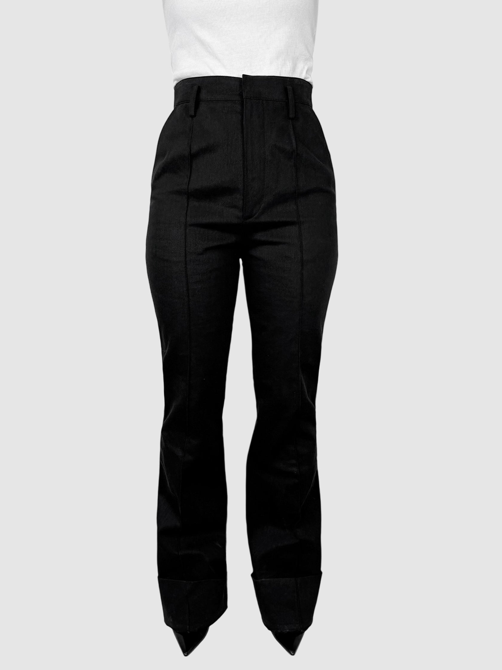 Pleated Seamed Pants