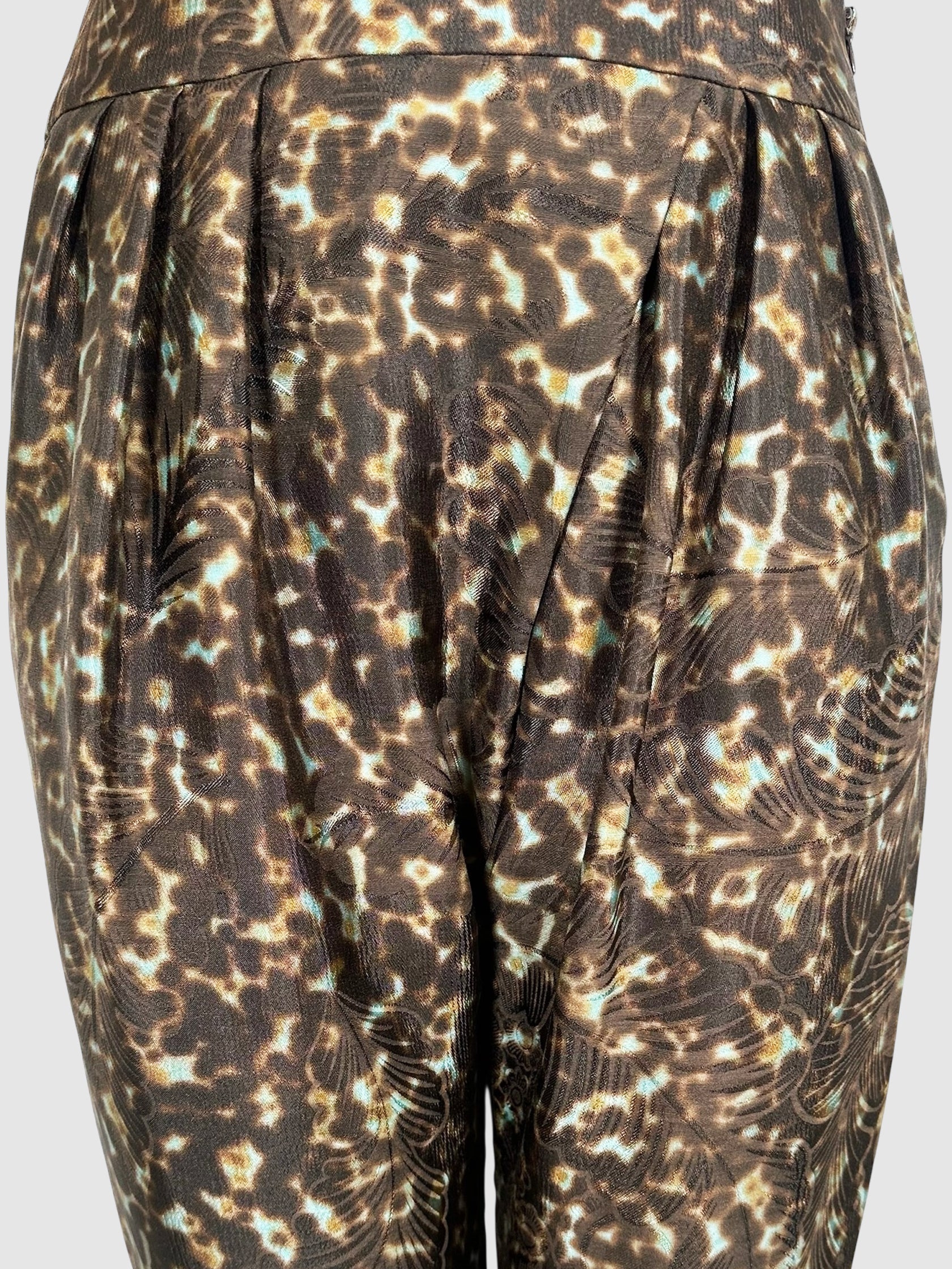 Printed Pleated Pants