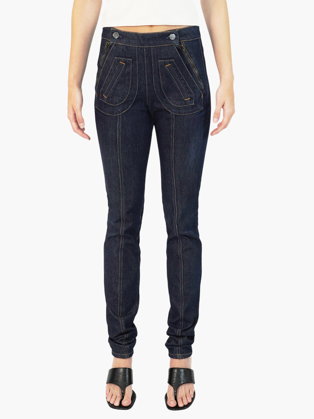 Contrast Stitch Jeans