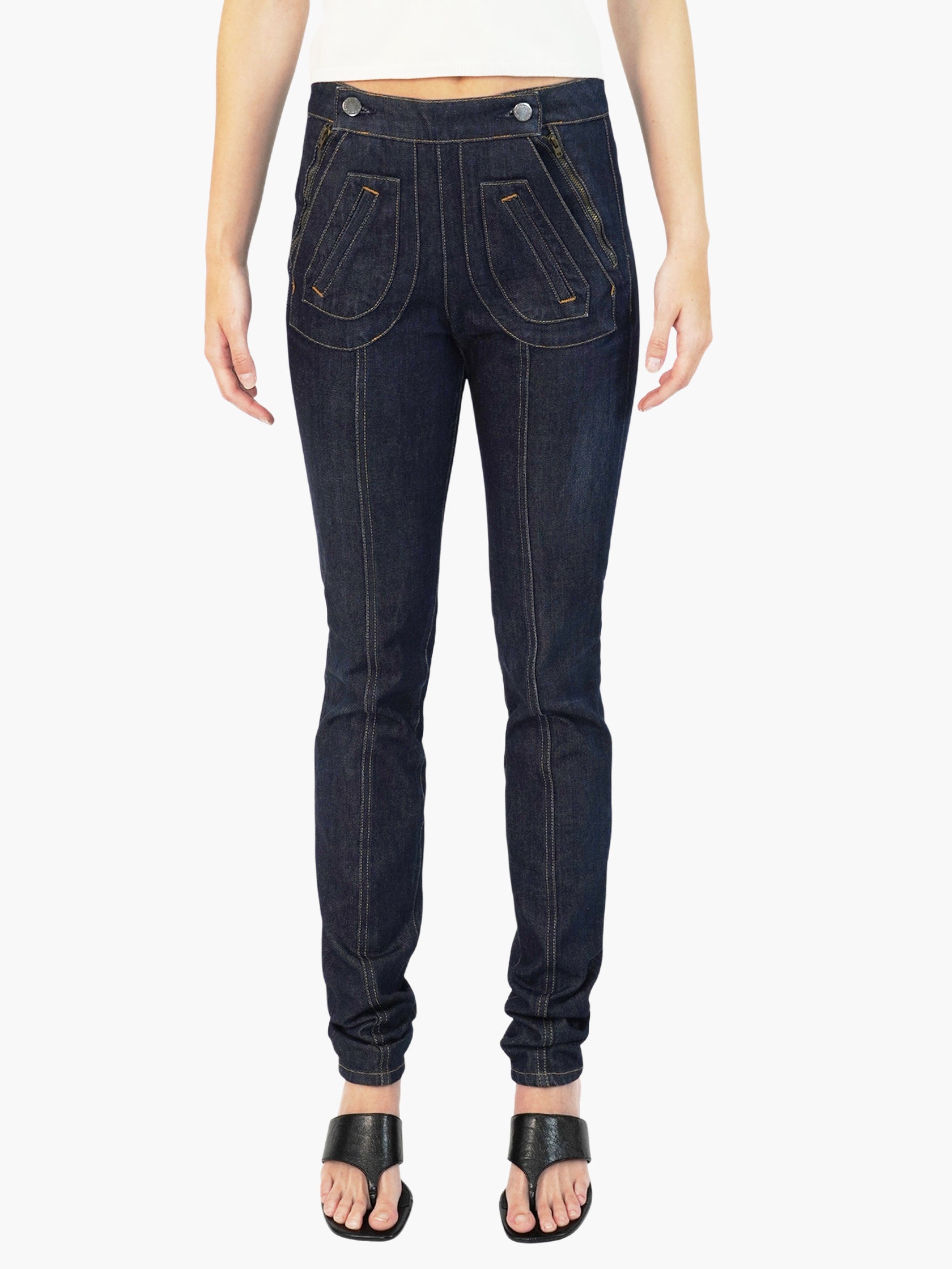 Contrast Stitch Jeans