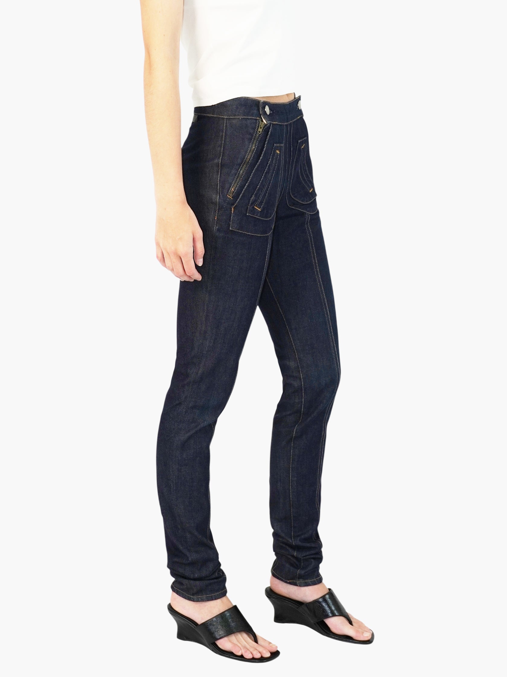 Contrast Stitch Jeans