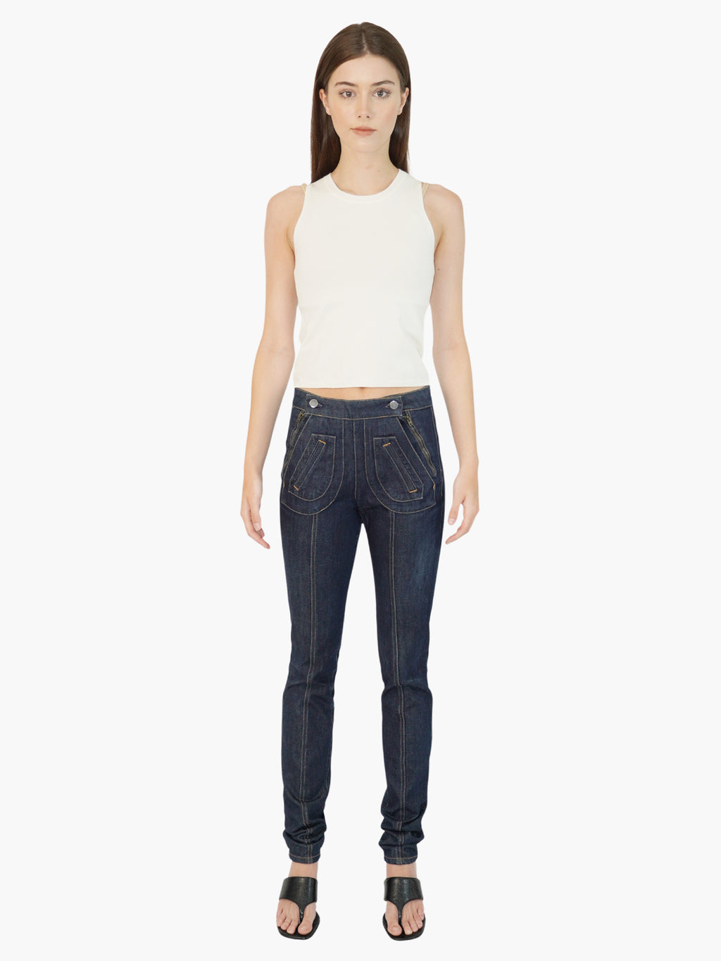 Contrast Stitch Jeans