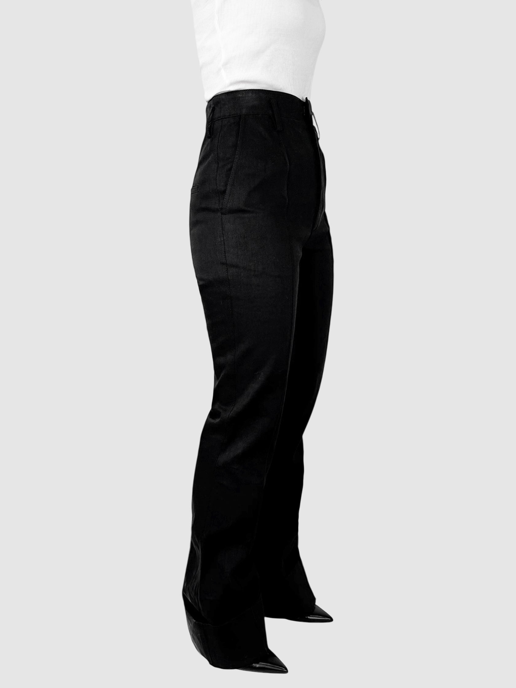 Pleated Seamed Pants