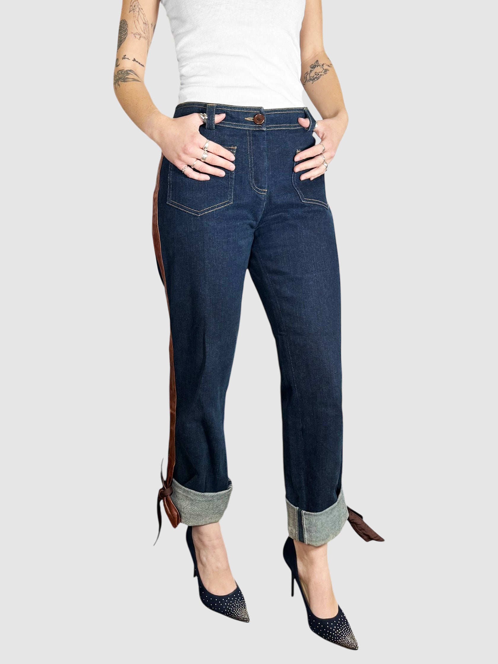 2005 Leather Trim Jeans