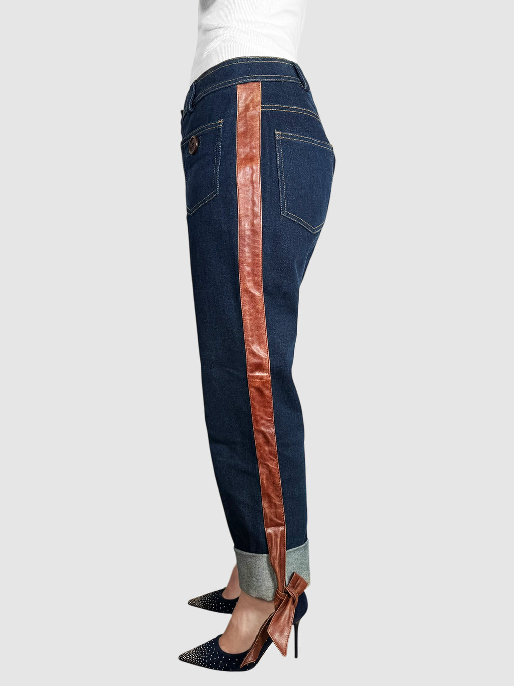 2005 Leather Trim Jeans