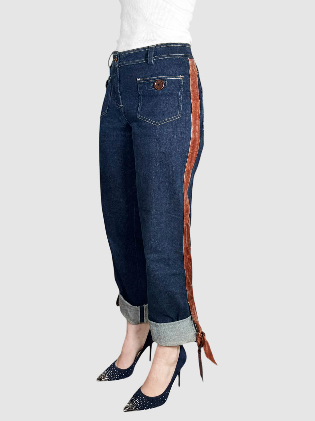 2005 Leather Trim Jeans