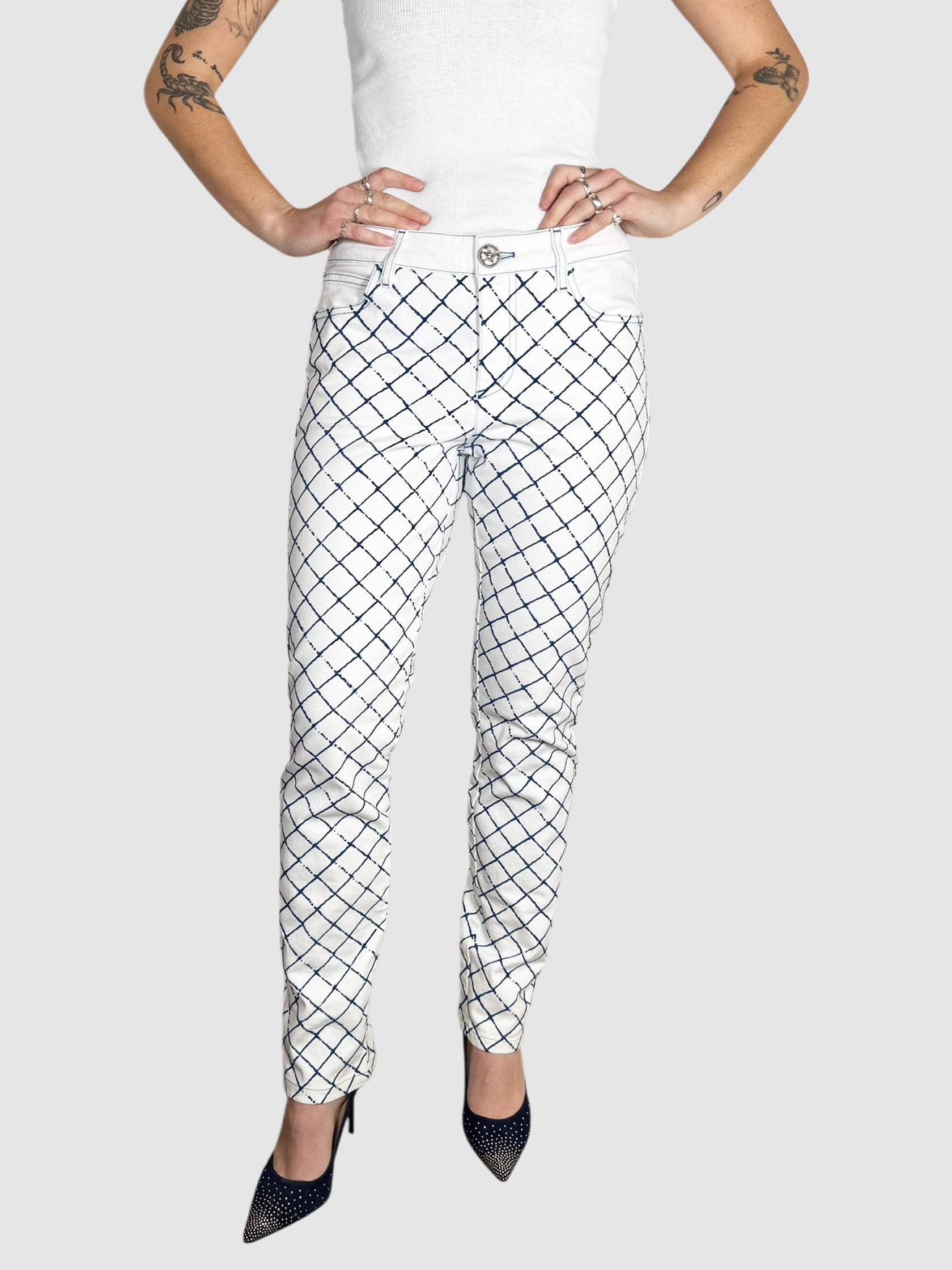 Check Print Pants