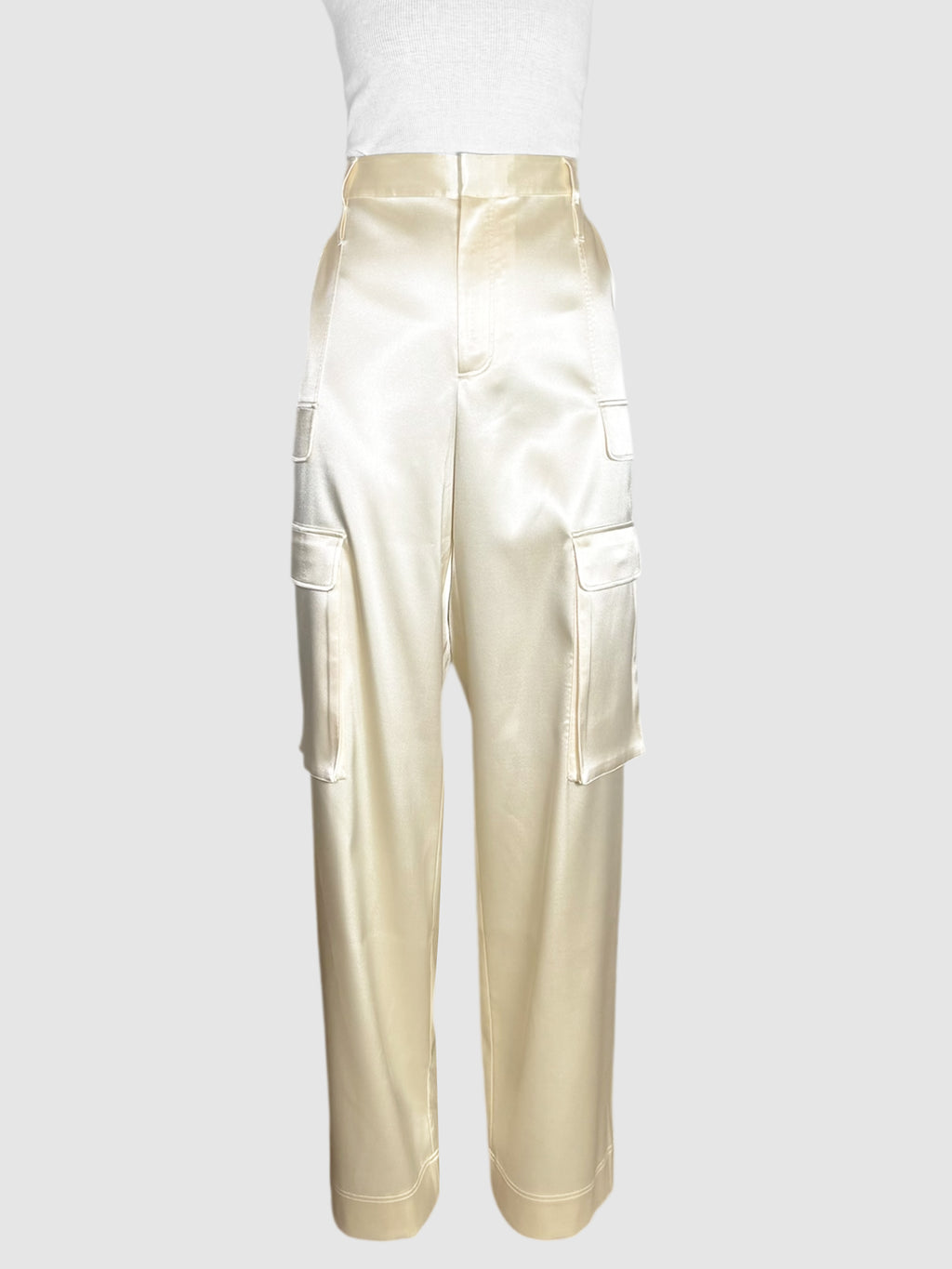 Satin Cargo Pants