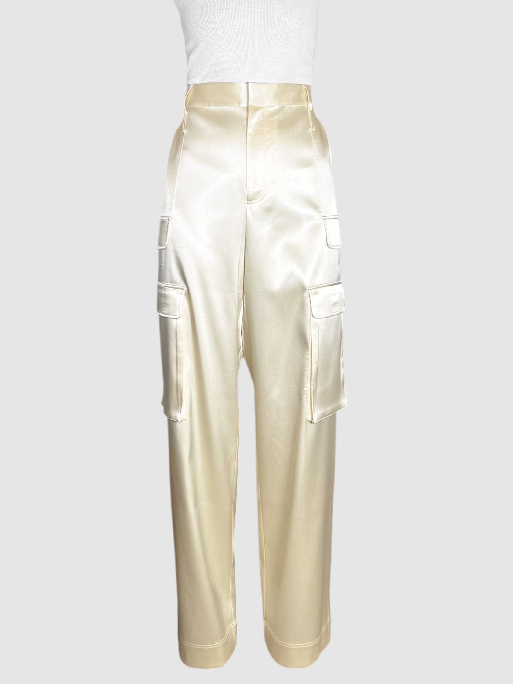 Satin Cargo Pants