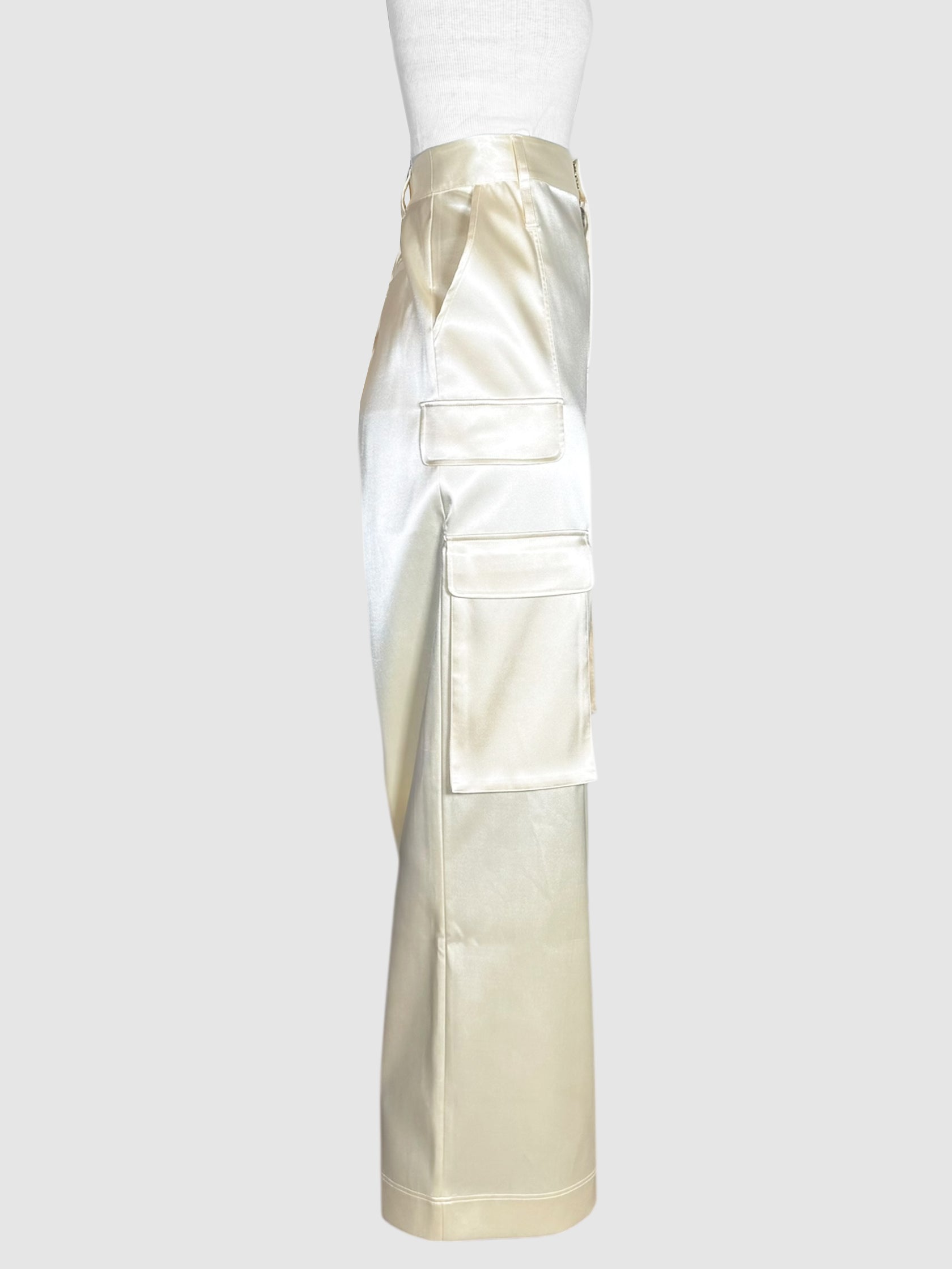 Satin Cargo Pants