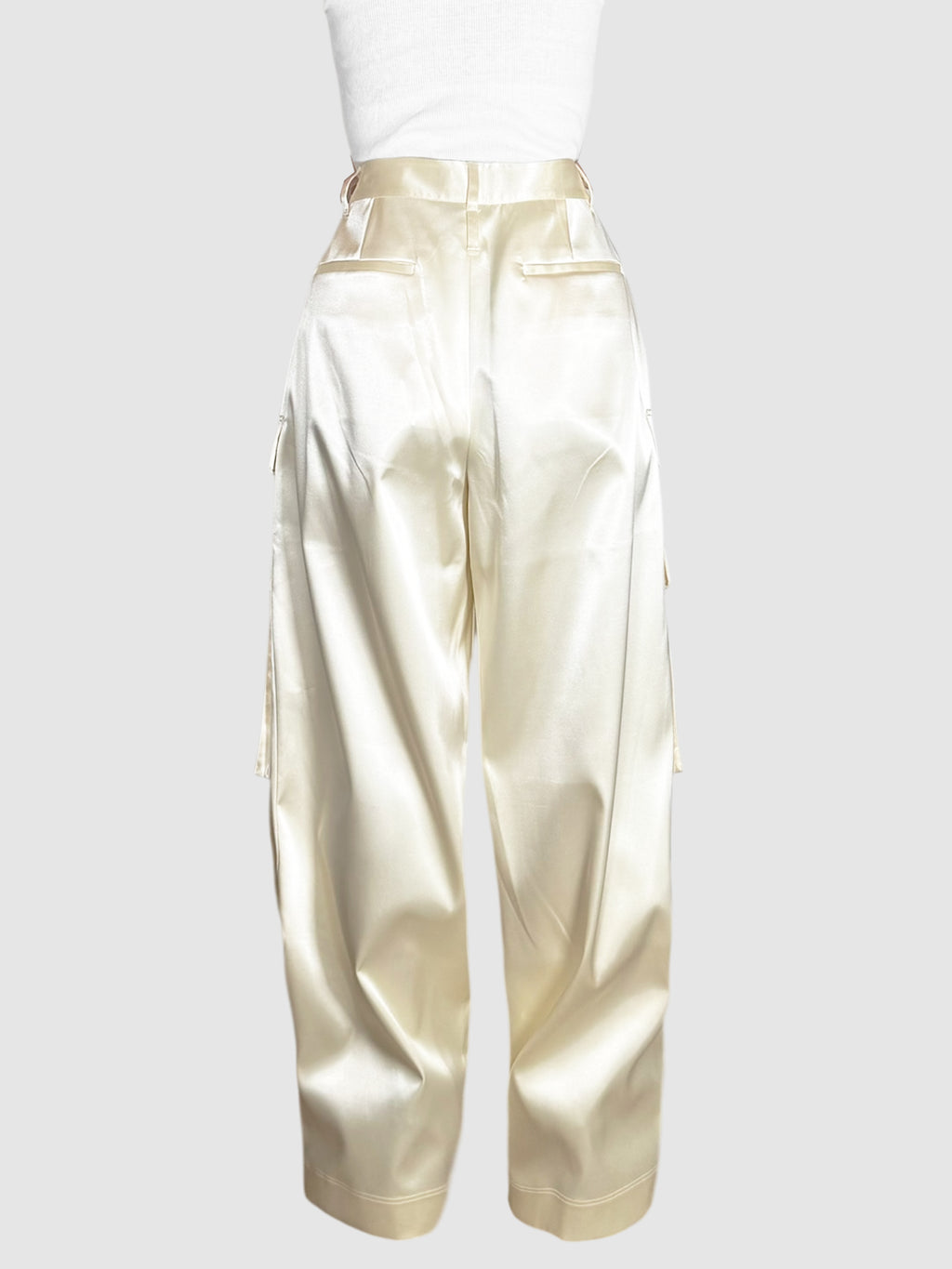 Satin Cargo Pants