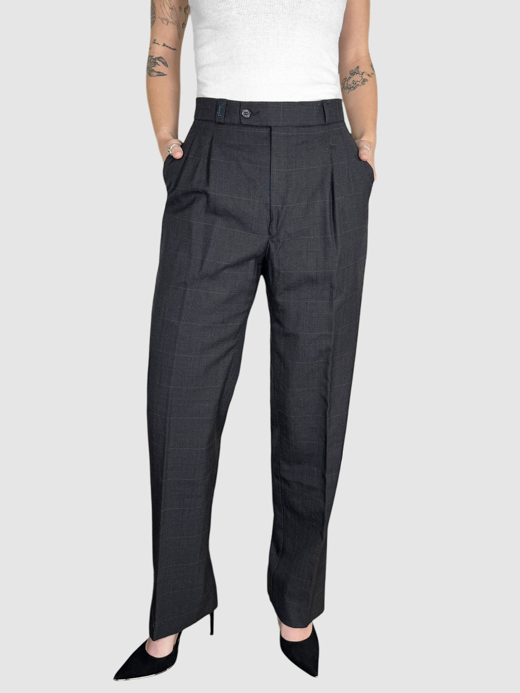 Plaid Print Pants