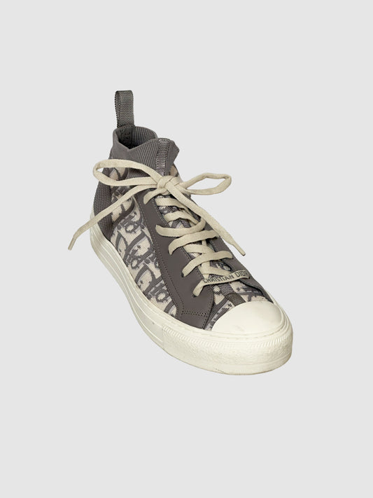 Christian Dior Monogram High Top Sneakers - Size 39