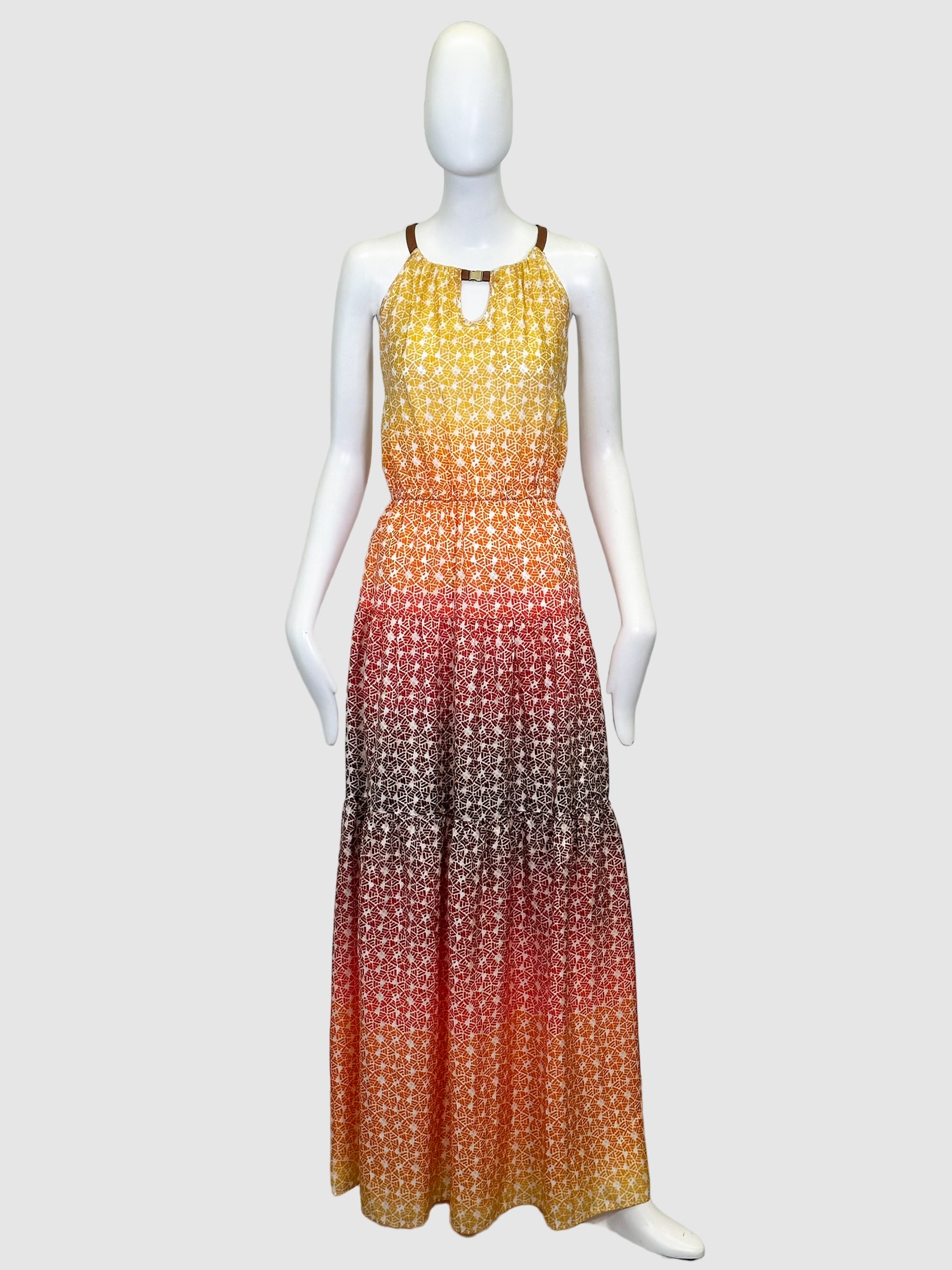 Printed Ombre Maxi Dress - Size 8