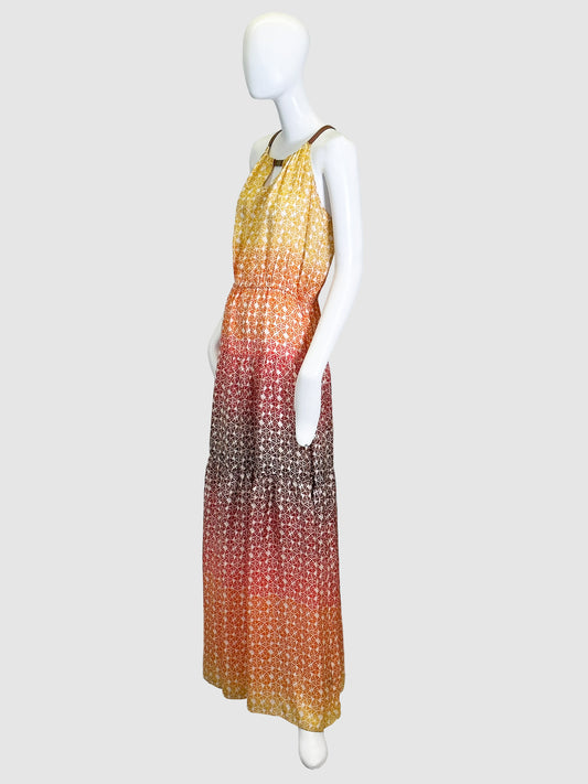 Cynthia Stuff Printed Ombre Maxi Dress - Size 8